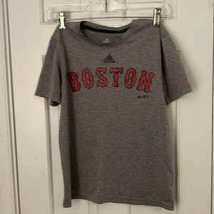 Boston athletic shirt red, gray adidas